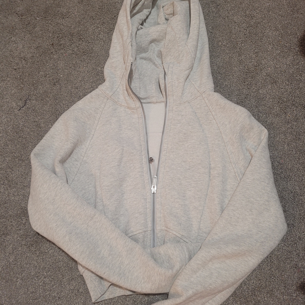 Lululemon Cropped Scuba fleece lined full zip size 2